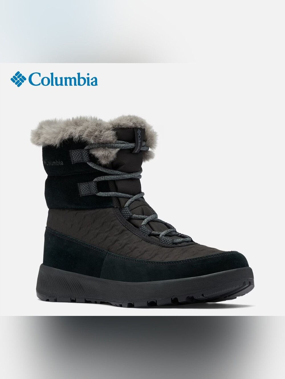 Columbia Slopeside Peak Luxe Waterproof Fur Winter Boots Women's size 10 EUC